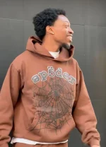SP5DER OG WEB HOODIE BROWN