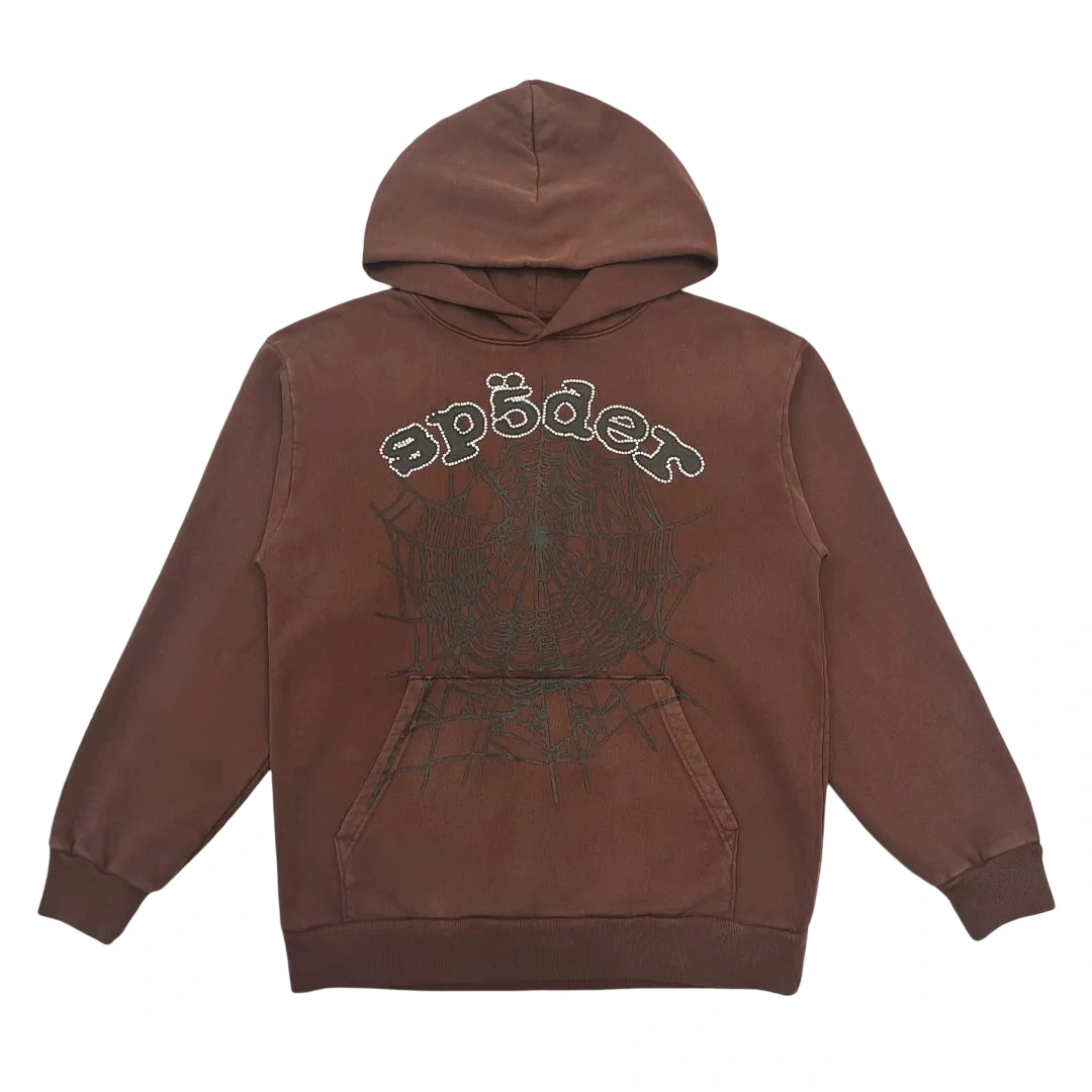 SP5DER OG WEB HOODIE BROWN SP5DER OG WEB HOODIE BROWN