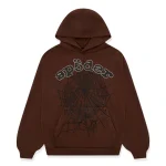 SP5DER OG WEB HOODIE BROWN