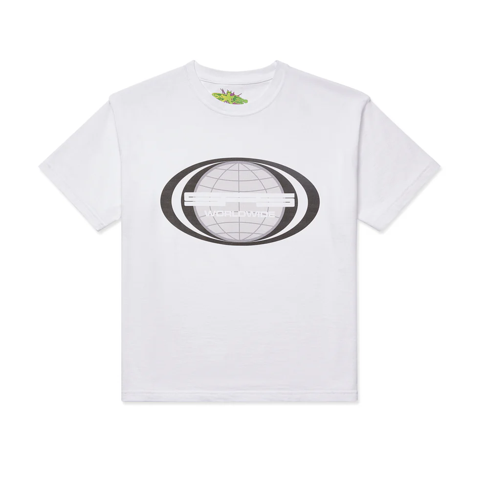 Sp5der Jumbo Globe Tee White Sp5der Jumbo Globe Tee White