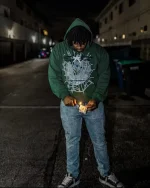 Sp5der Web Hoodie Hunter Green