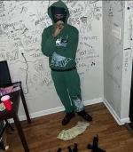 Sp5der Web Hoodie Hunter Green