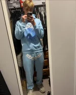 Sp5der Worldwide Sweatpant Sky Blue