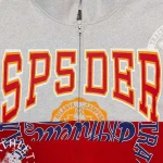 Sp5der Campers Field Zip Up Hoodie Heather Grey